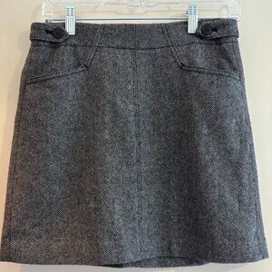 Herringbone Assembly A-Line Mini Skirt